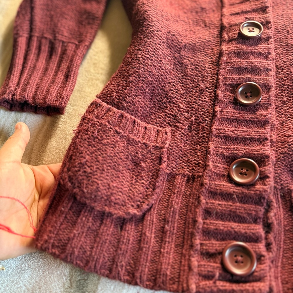 Mossimo Supply Co. Deep Burgundy Cardigan - image 4